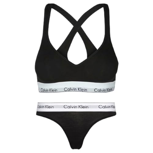 カルバンクライン ブラショーツセット（Tバック）ブラック S/M 女性下着 カルバンクライン 下着 ブラショーツセット Tバック S